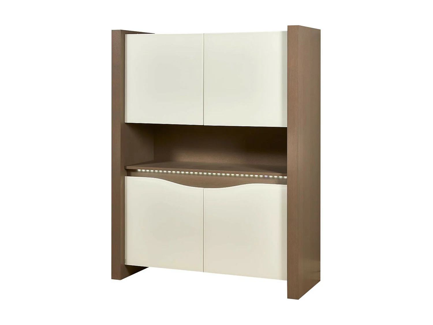 Vitrine 4 Portes en Bois "Latone" 120cm Marron