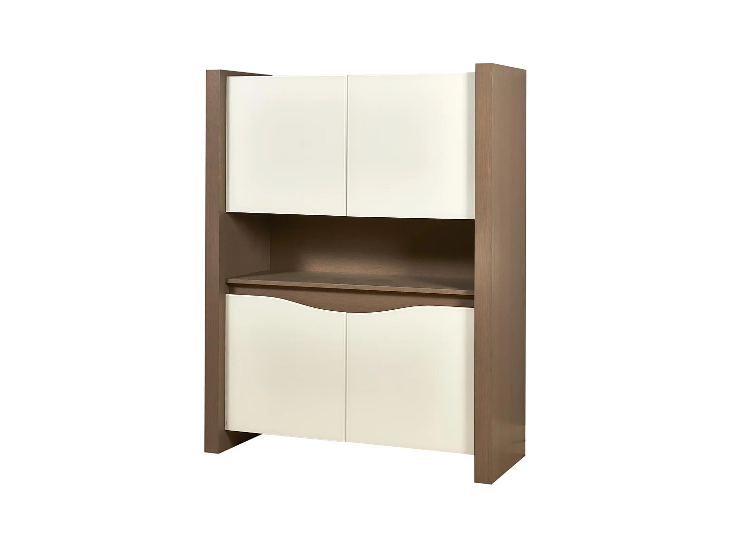Vitrine 4 Portes en Bois "Latone" 120cm Marron