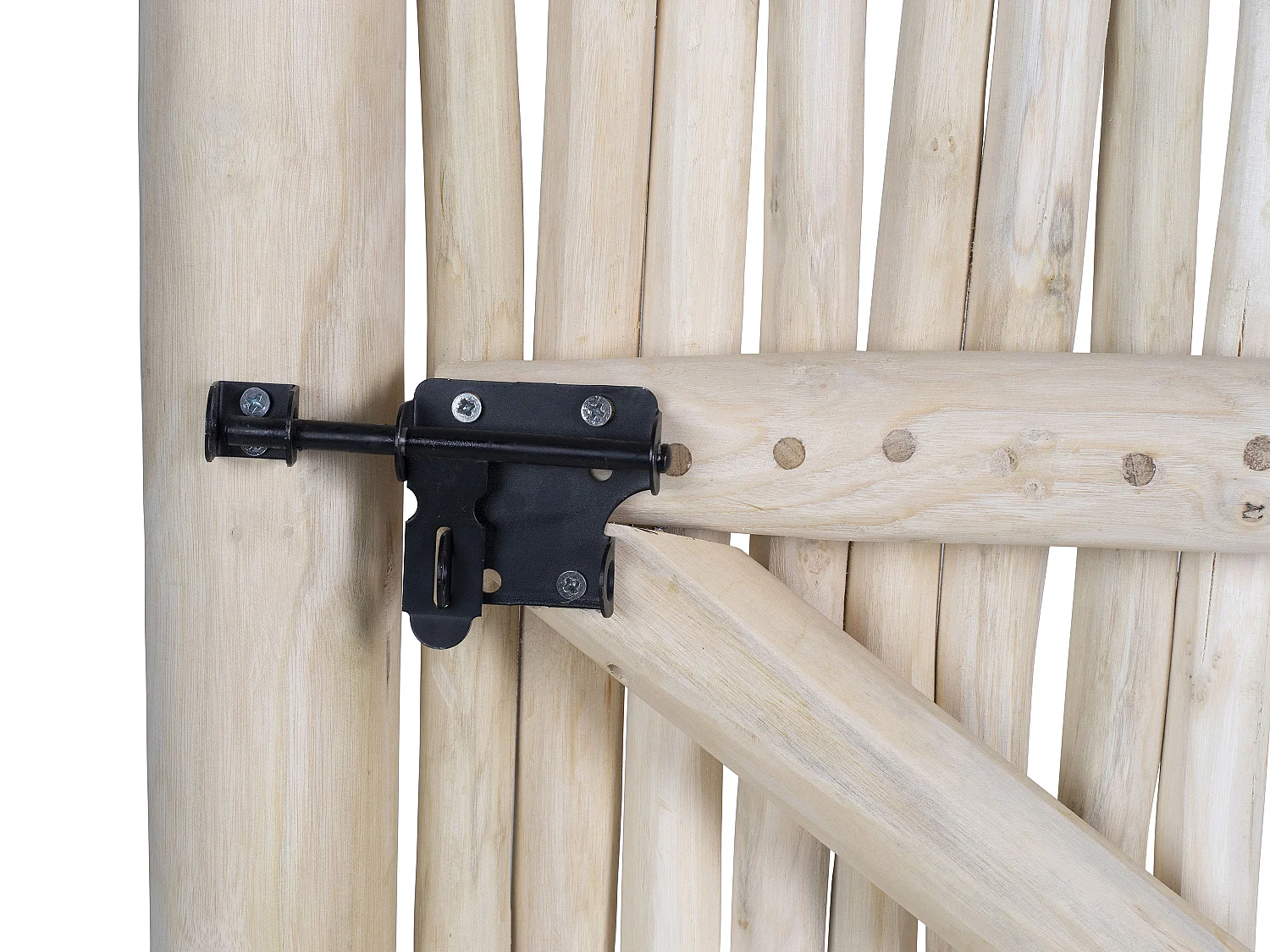 Puerta de madera de teca - Ancho 117 x Alt. 120 cm color natural claro - EDANA