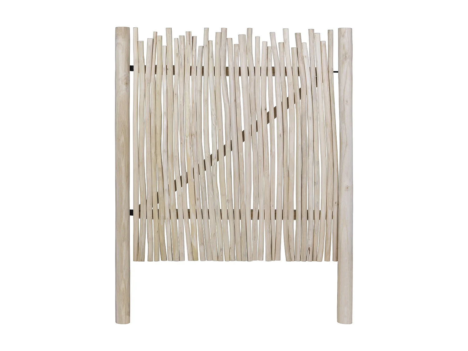 Puerta de madera de teca - Ancho 117 x Alt. 120 cm color natural claro - EDANA