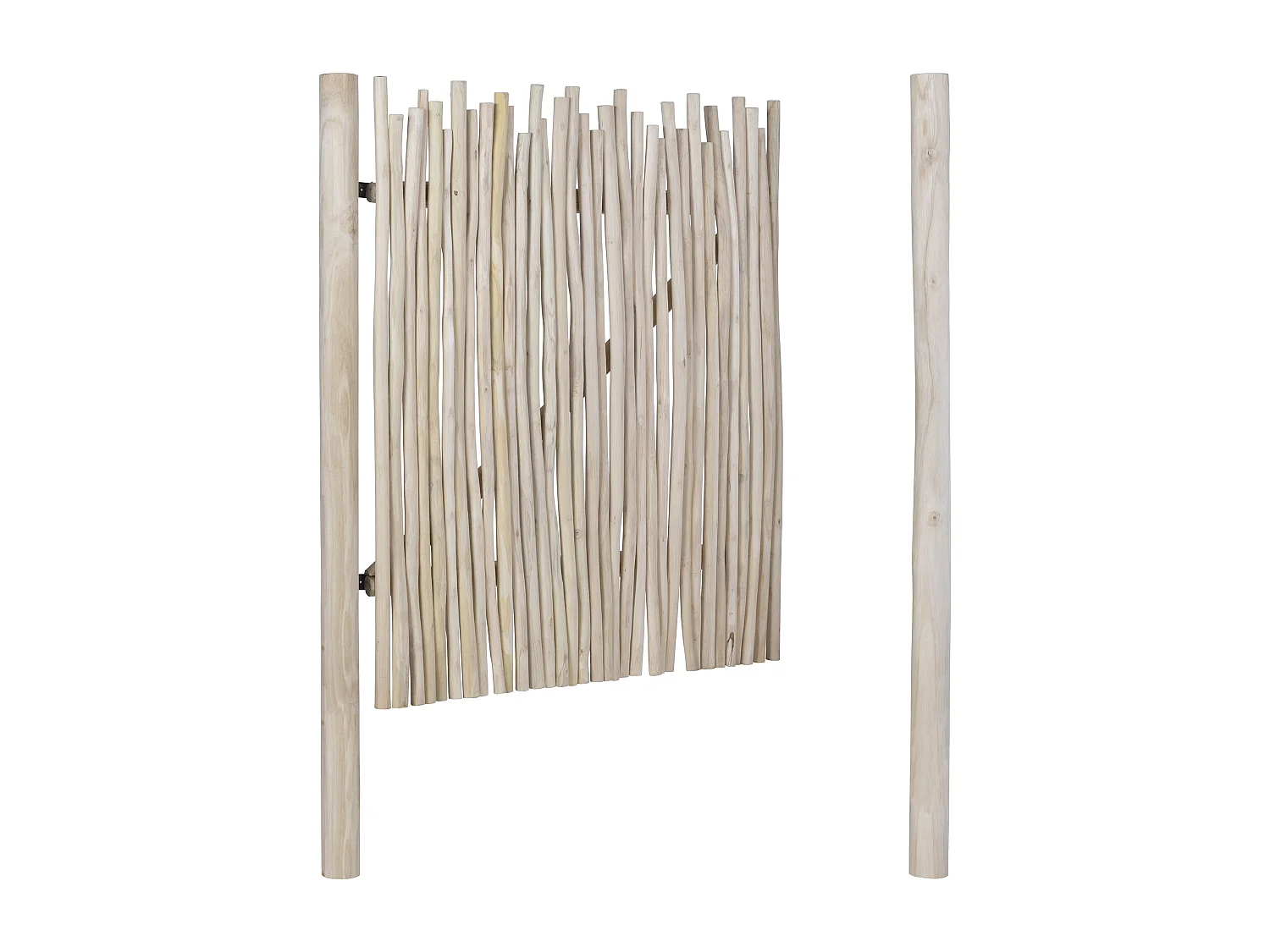 Puerta de madera de teca - Ancho 117 x Alt. 120 cm color natural claro - EDANA