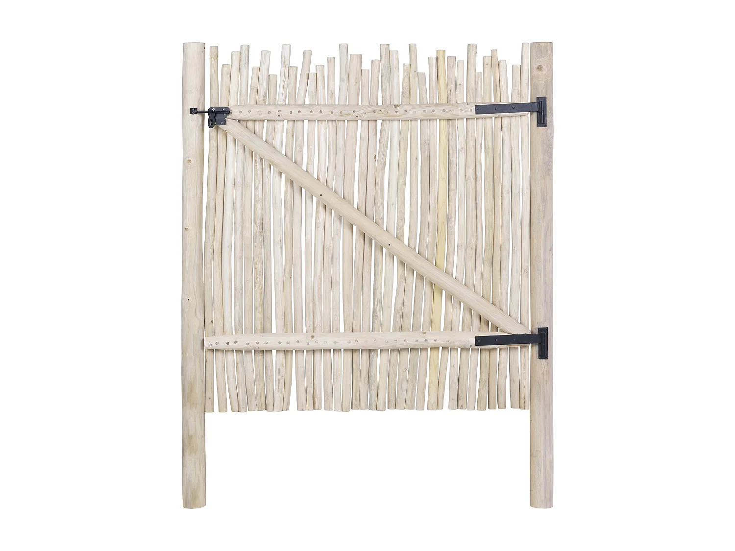 Puerta de madera de teca - Ancho 117 x Alt. 120 cm color natural claro - EDANA