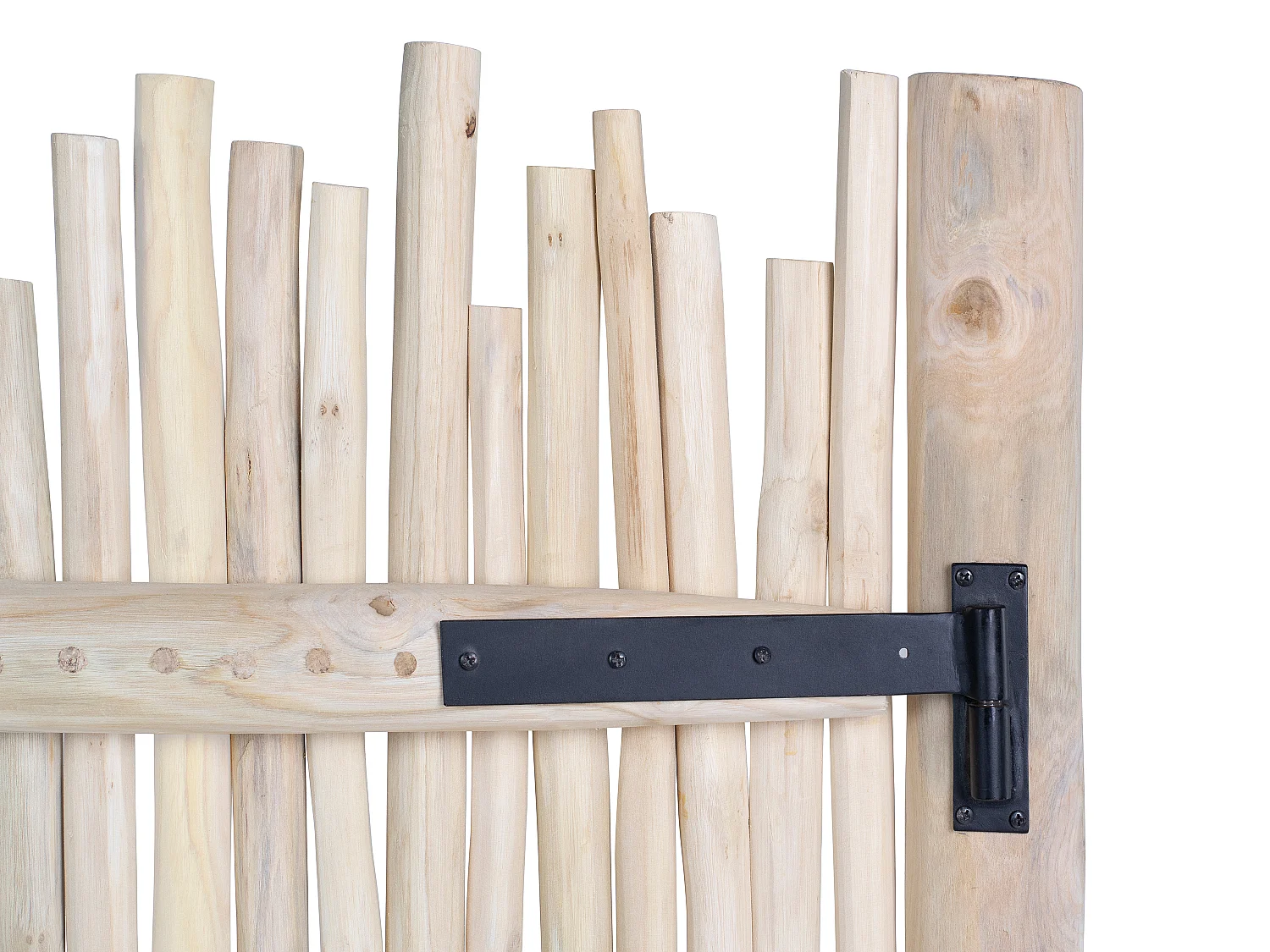 Porta em madeira de teca C117 x A120 cm cor natural clara - EDANA