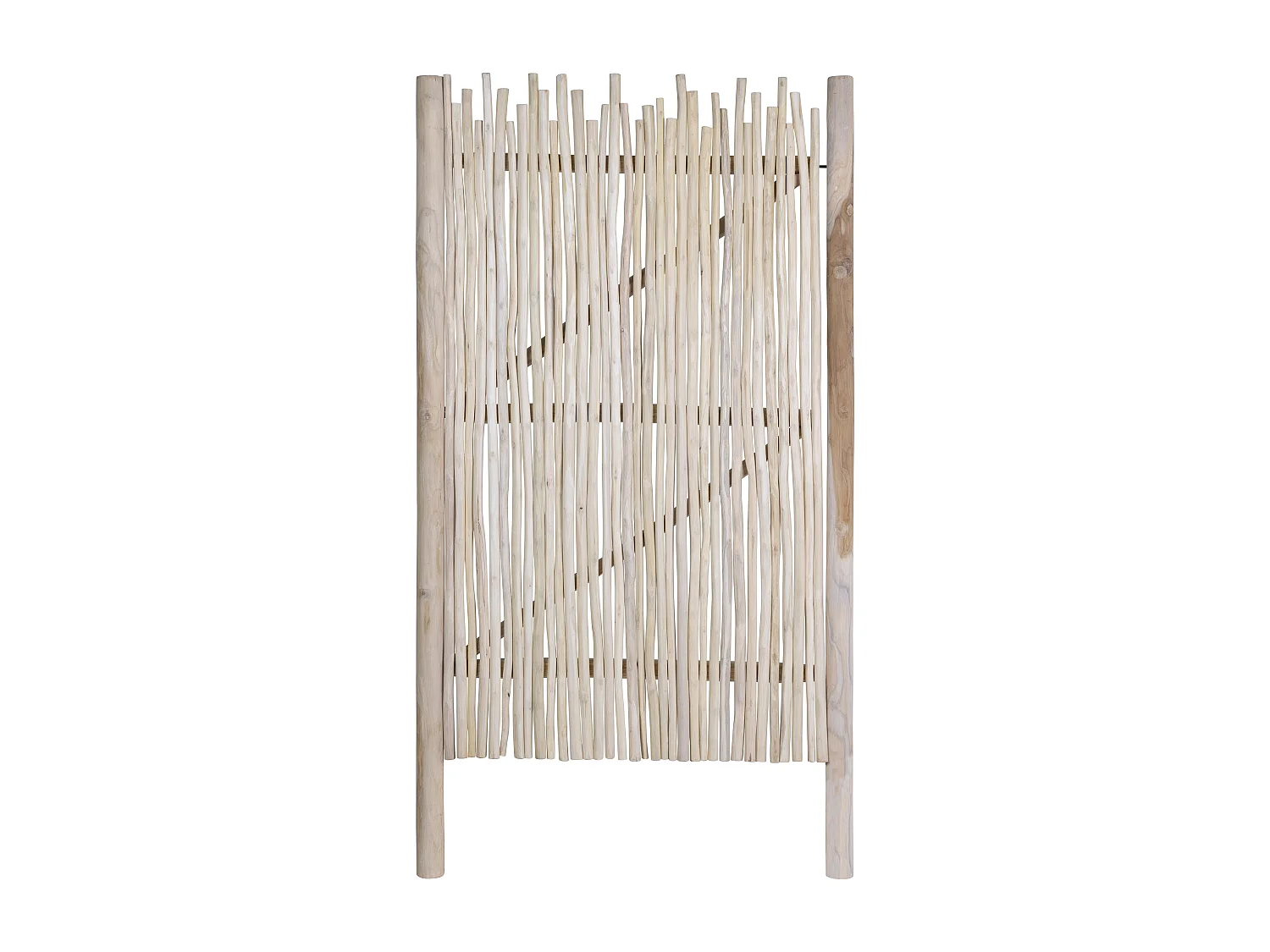Portillon en bois de teck - L117 x H180 cm colori naturel clair -  EDANA