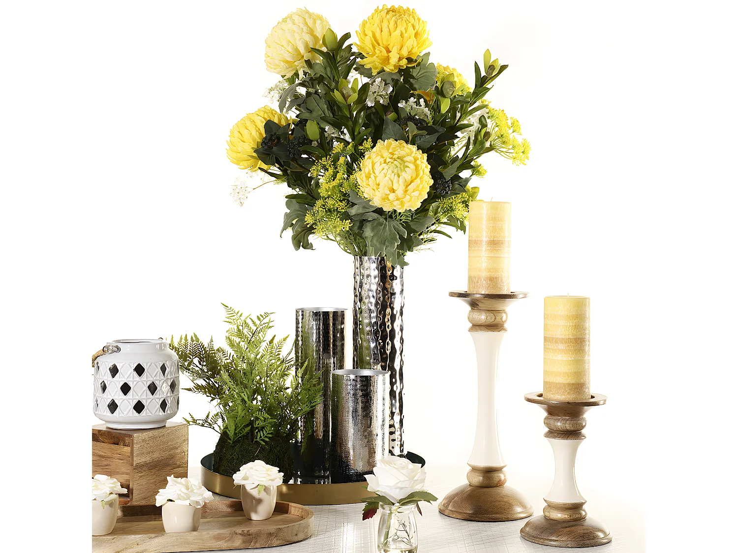 Vase Sugar Grand Format - Argenté / 40 cm