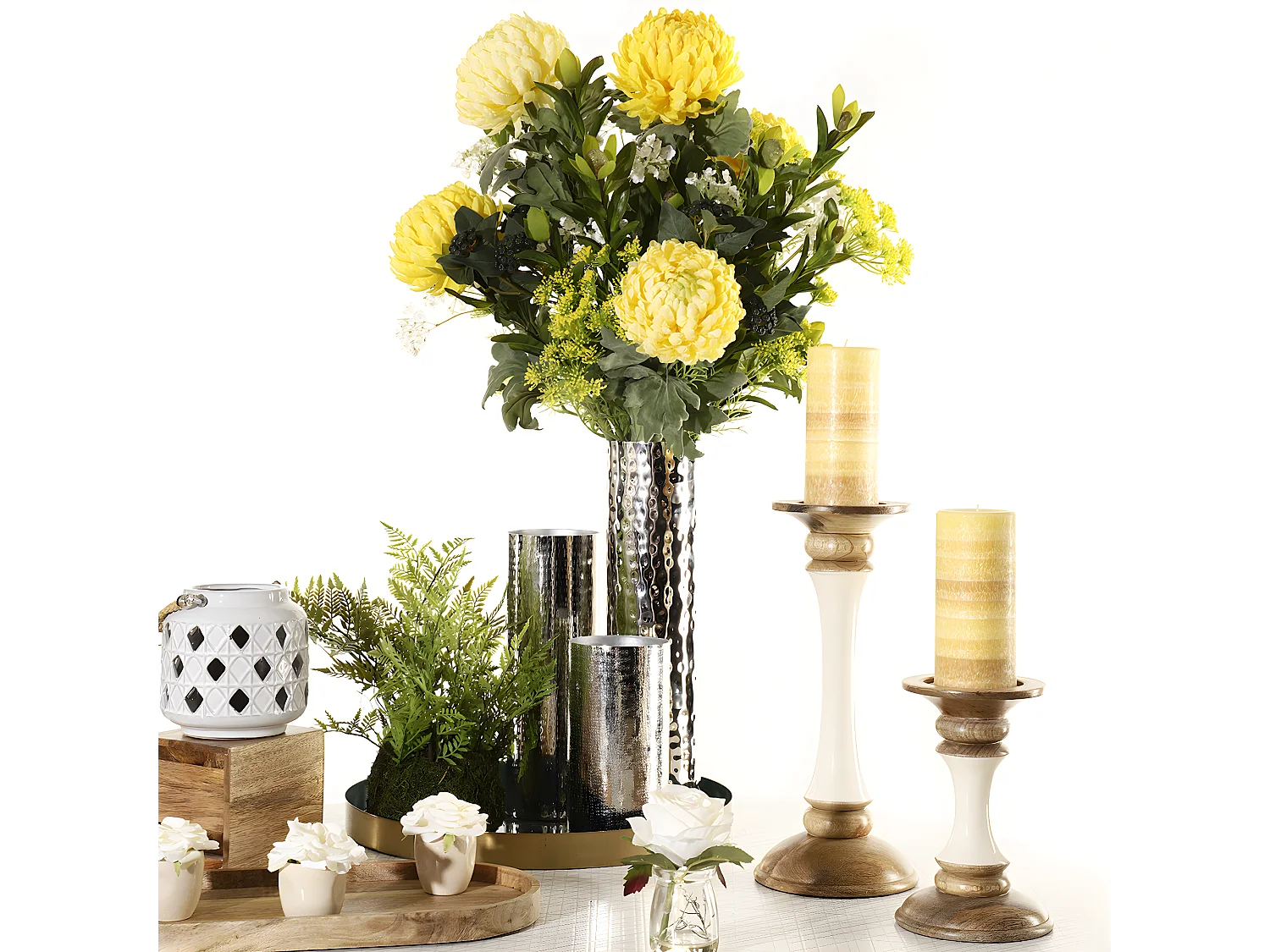 Vase Sugar Grand Format - Argenté / 40 cm