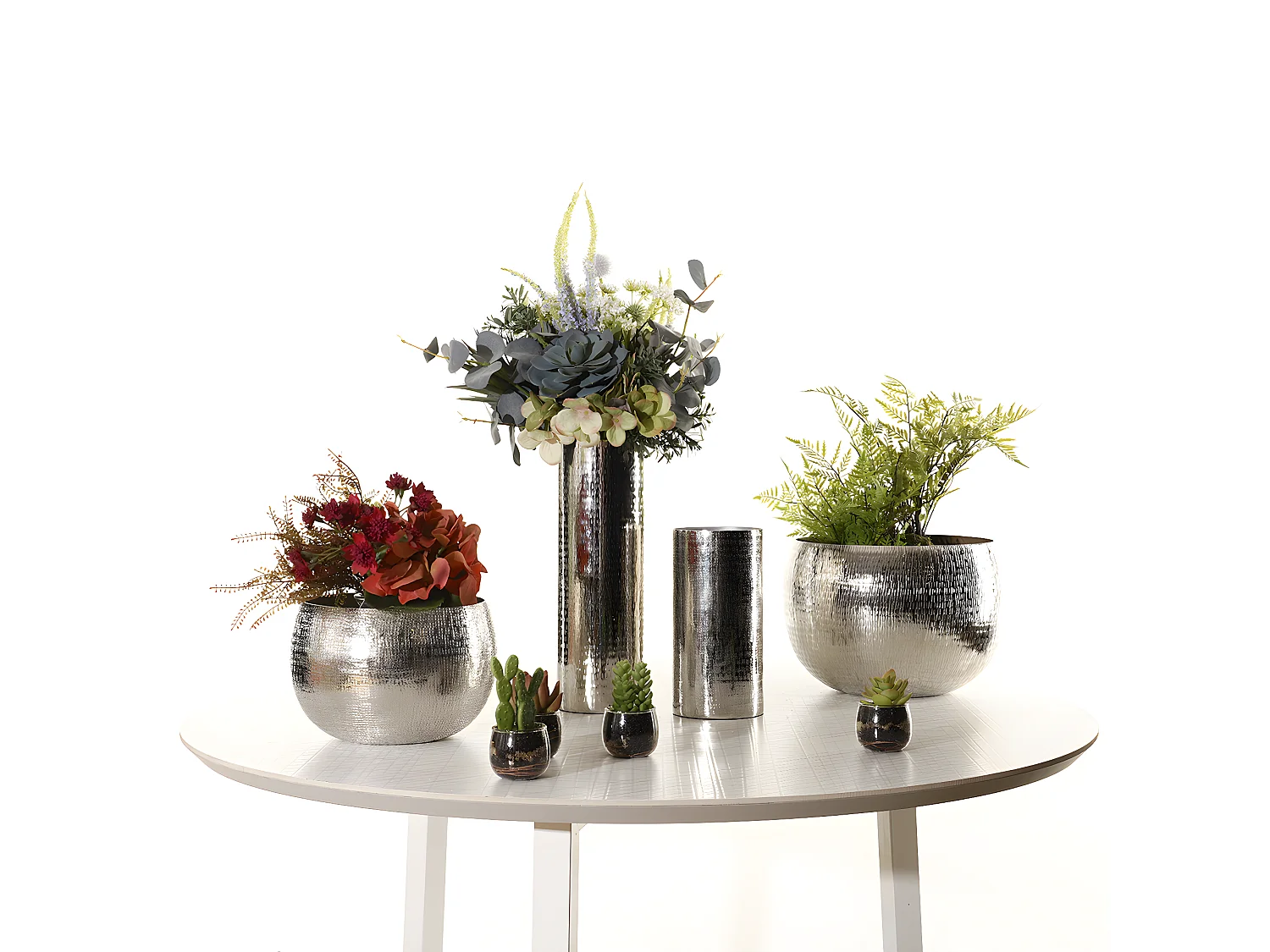 Vase Sugar Grand Format - Argenté / 40 cm