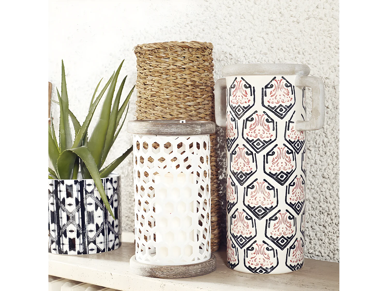 Vase Amaryllis Grand Format - Blanc