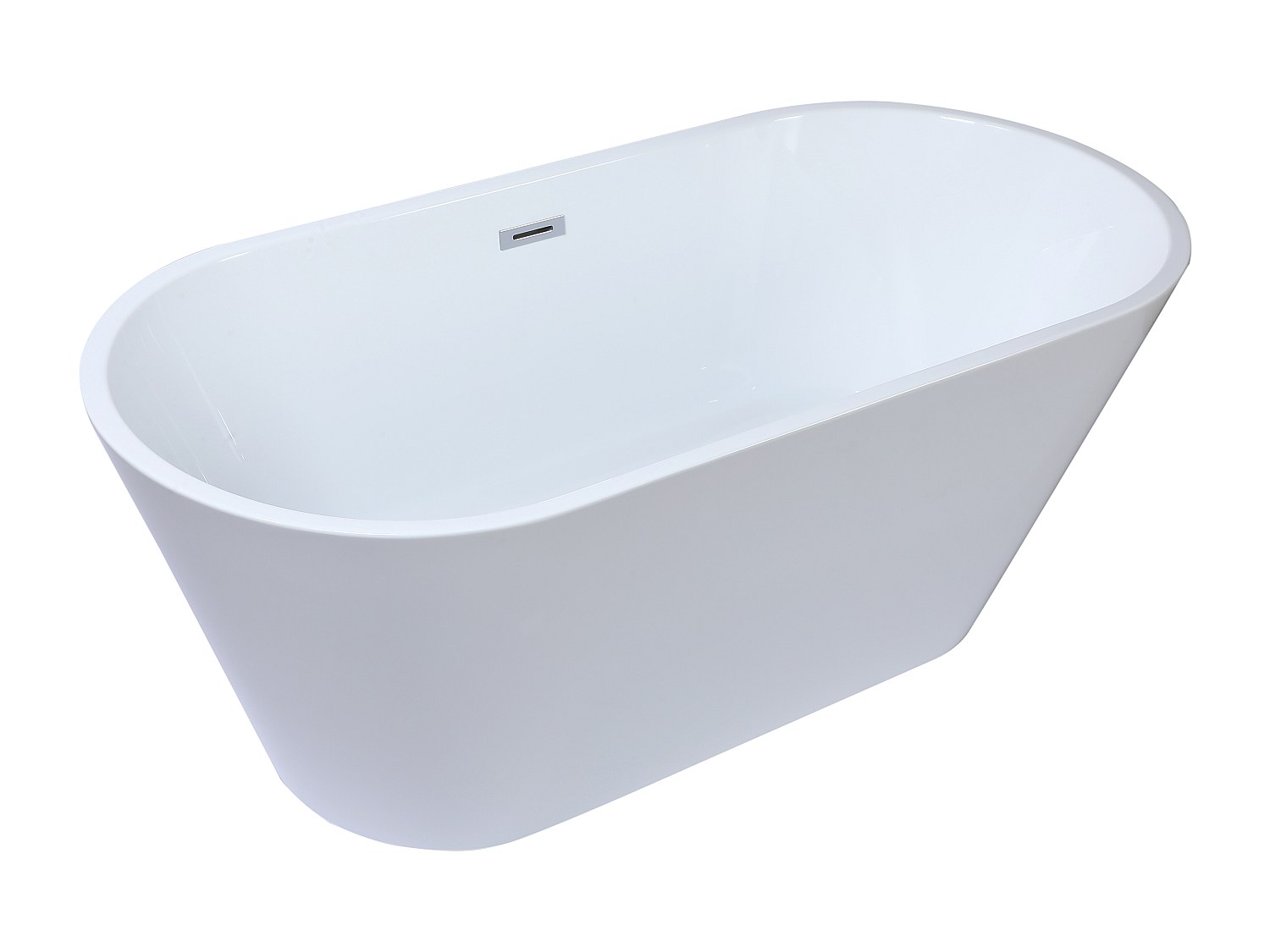 Freistehende Badewanne Design  - 201 L - 150 x 70 x 85 cm - Weiß - TWIGGY günstig online kaufen