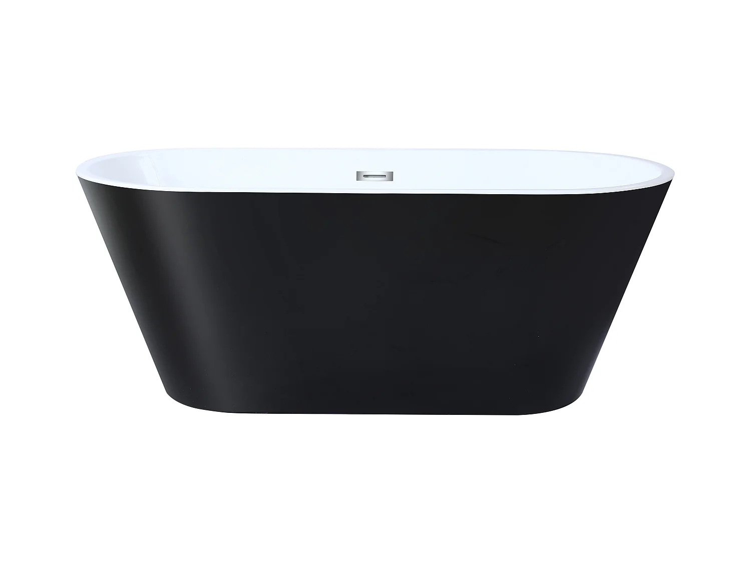 Vrijstaande design badkuip - 150 x 70 x 58 cm - Zwart - TWIGGY