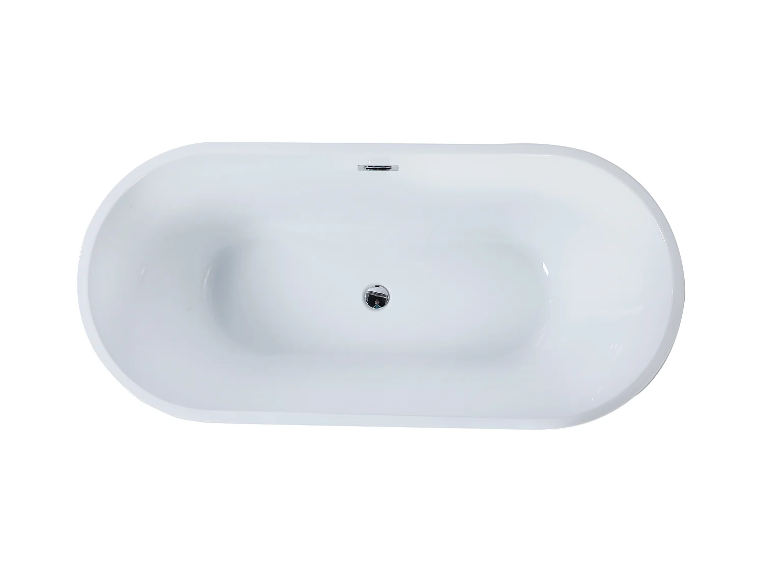 Vrijstaande design badkuip - 150 x 70 x 58 cm - Zwart - TWIGGY