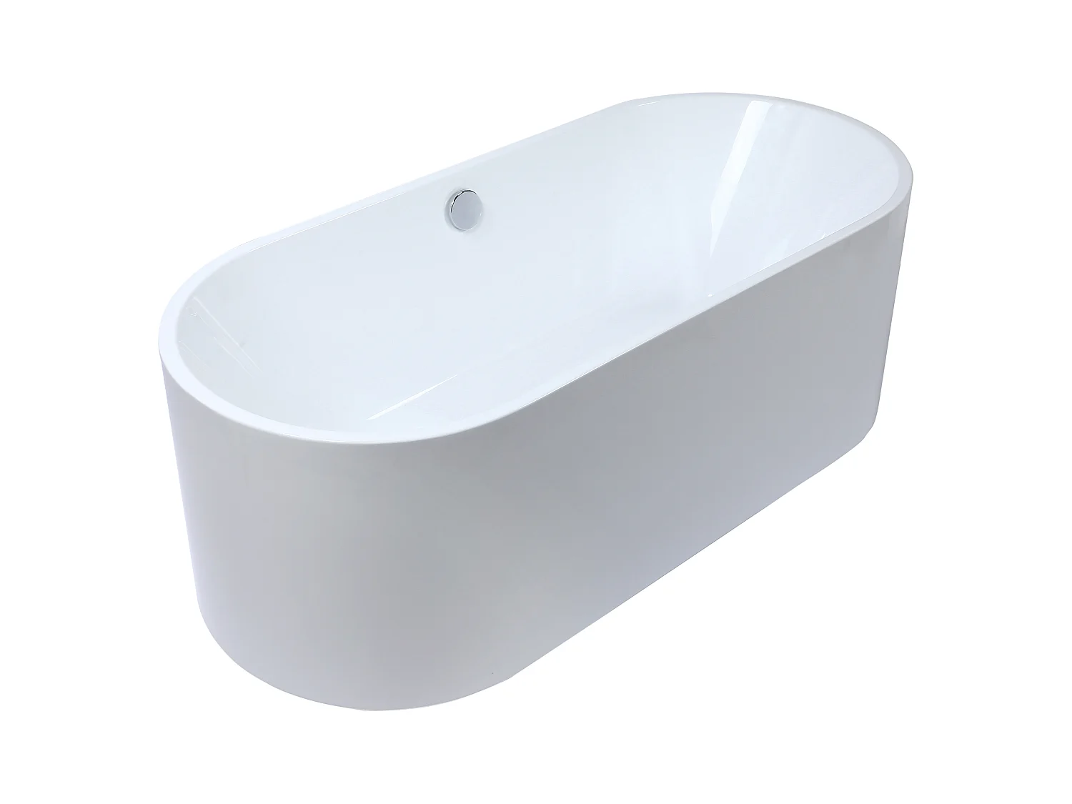 Baignoire îlot design - 221 L - 170 x 75 x 58 cm - Blanche - KATOUCHA