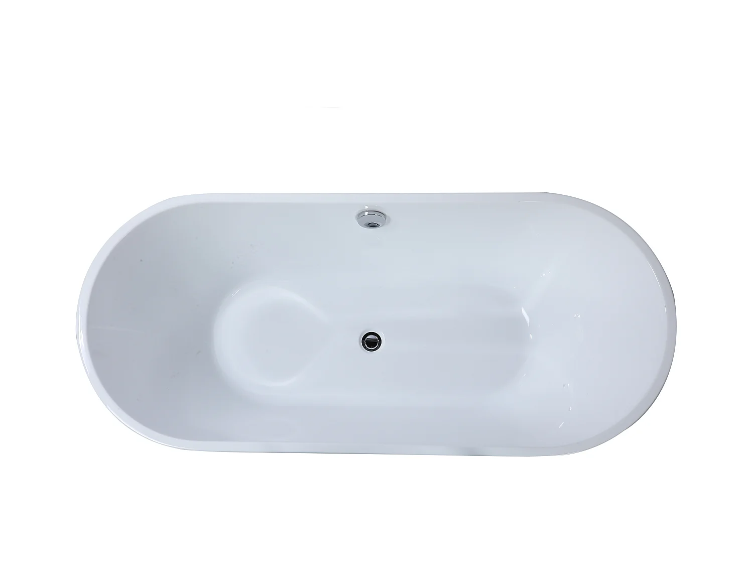 Baignoire îlot design - 221 L - 170 x 75 x 58 cm - Blanche - KATOUCHA