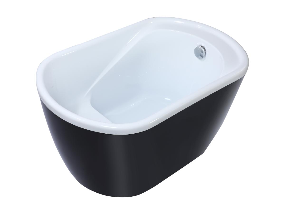 Freistehende Badewanne - 240 L - 120 x 75 x 65 cm - Schwarz - PICCOLA günstig online kaufen