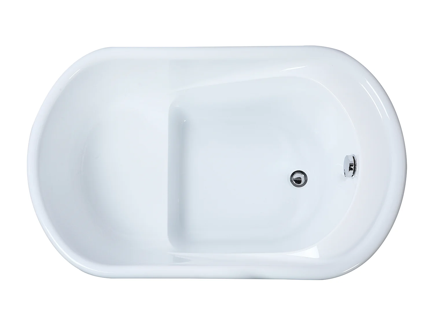 Baignoire sabot - 165 L - 120 x 75 x 65 cm - Noire - PICCOLA