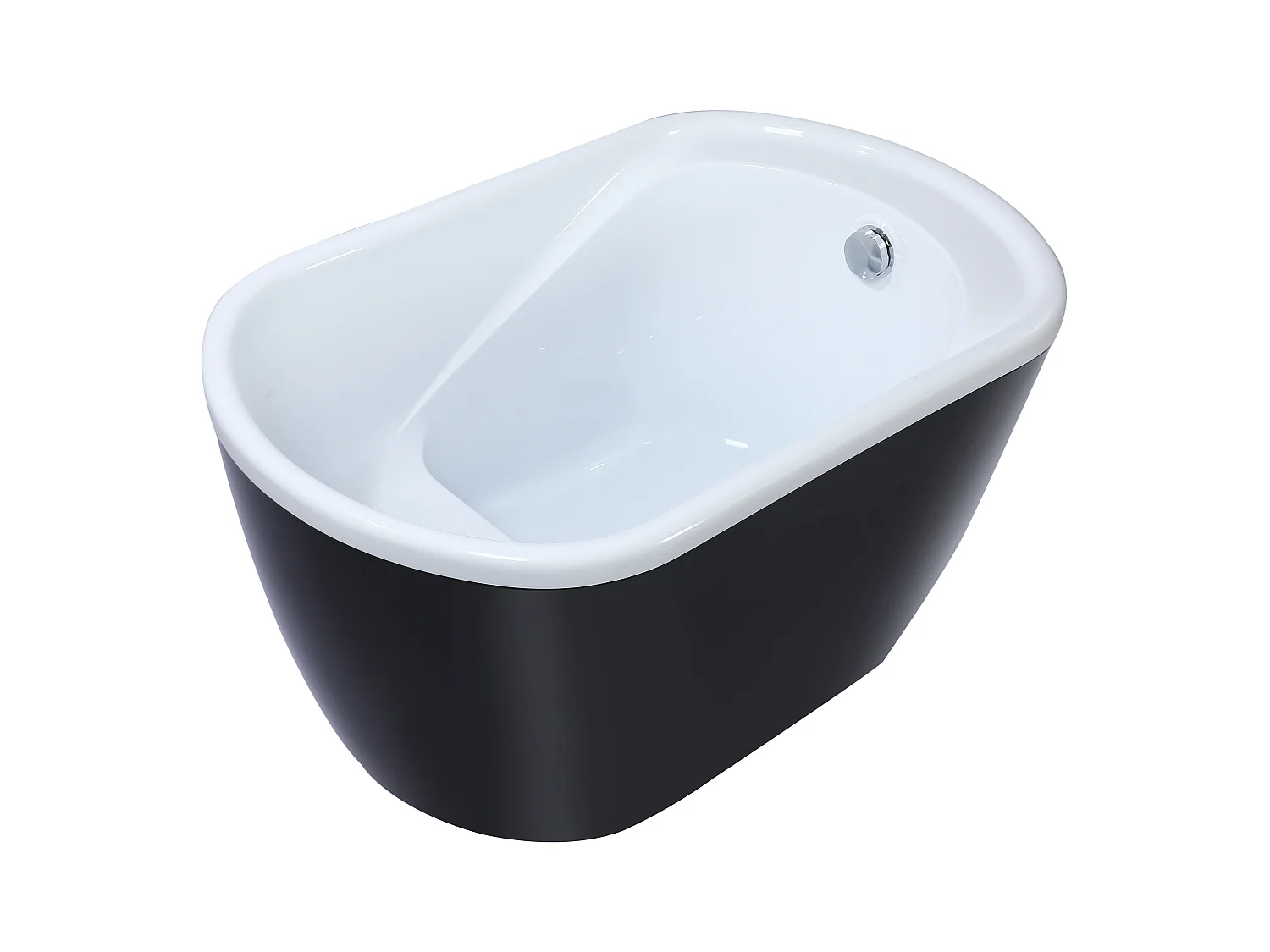 Badkuip PICCOLA - 1 plaats - 240 L - 120x75xH65cm - Zwart