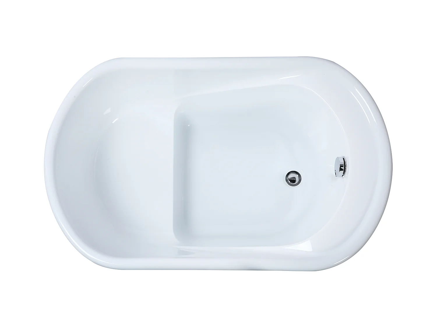 Badkuip PICCOLA - 1 plaats - 240 L - 120x75xH65cm - Wit