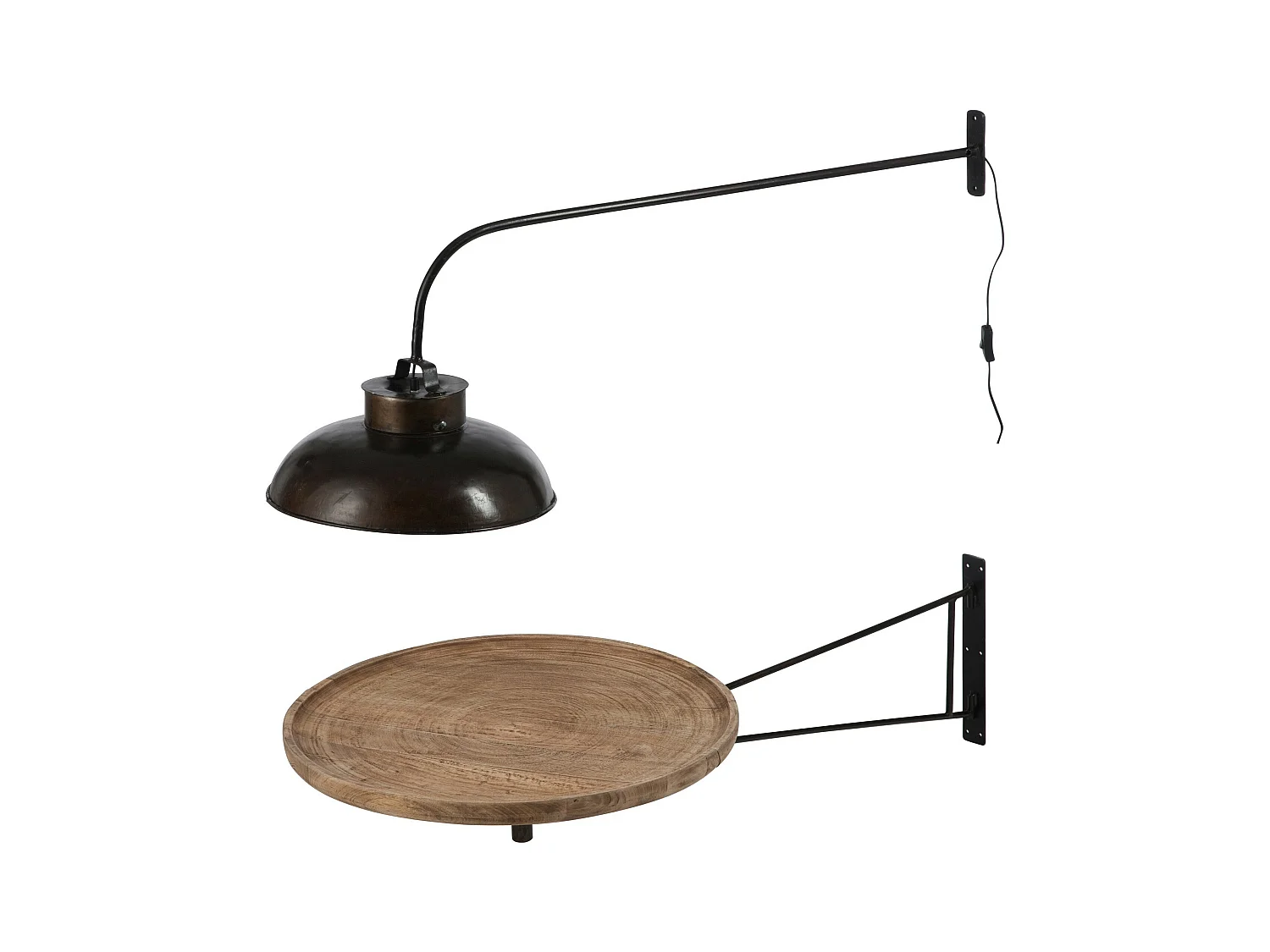Lampe Murale en Métal "Lounge" 100cm Noir