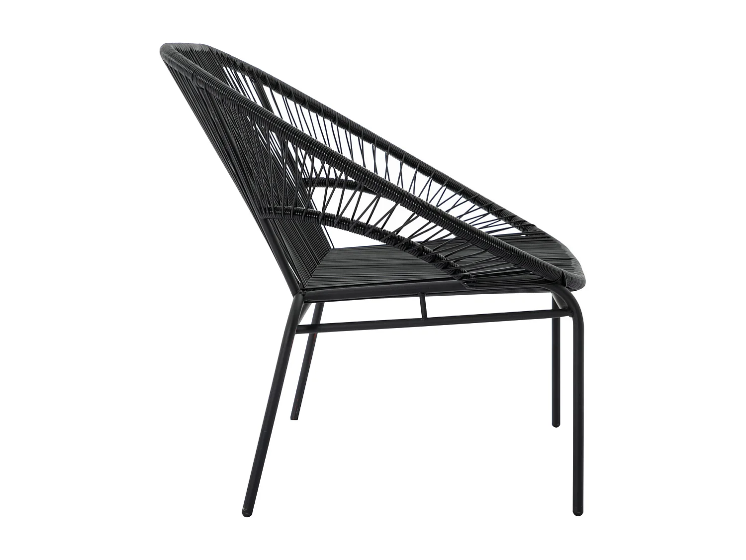 Gartenbank - Polyrattan - Schwarz - ALIOS III von MYLIA