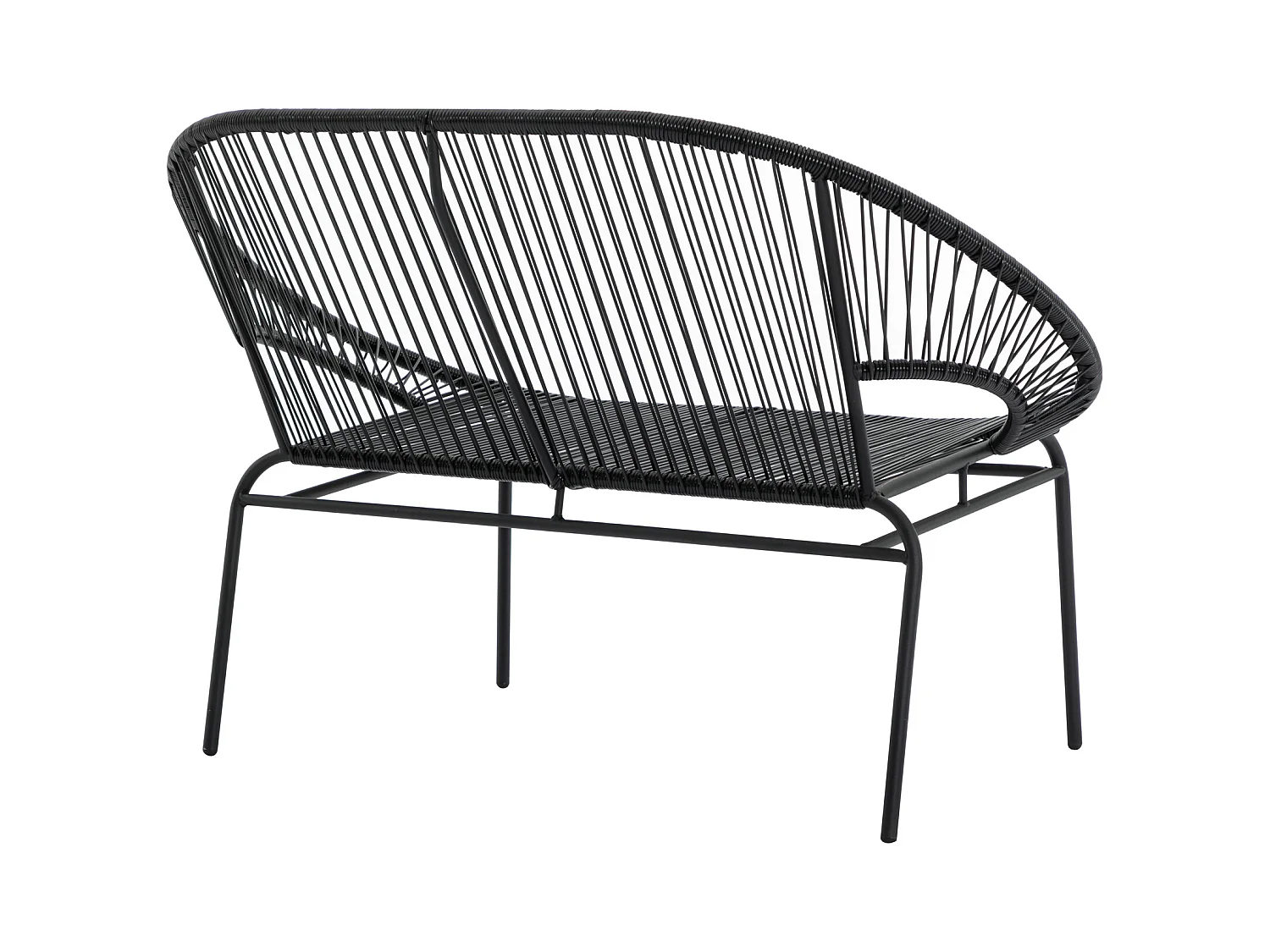 Gartenbank - Polyrattan - Schwarz - ALIOS III von MYLIA