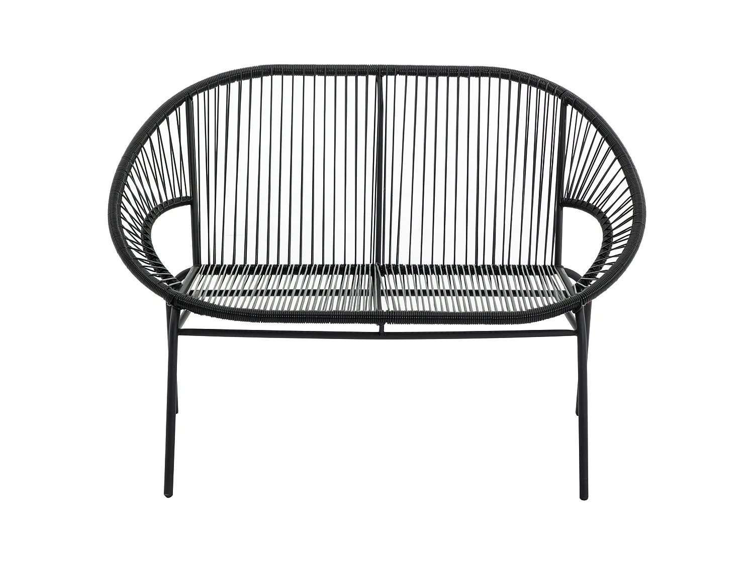 Tuinbank van gevlochten harsdraden - Zwart - ALIOS III van MYLIA