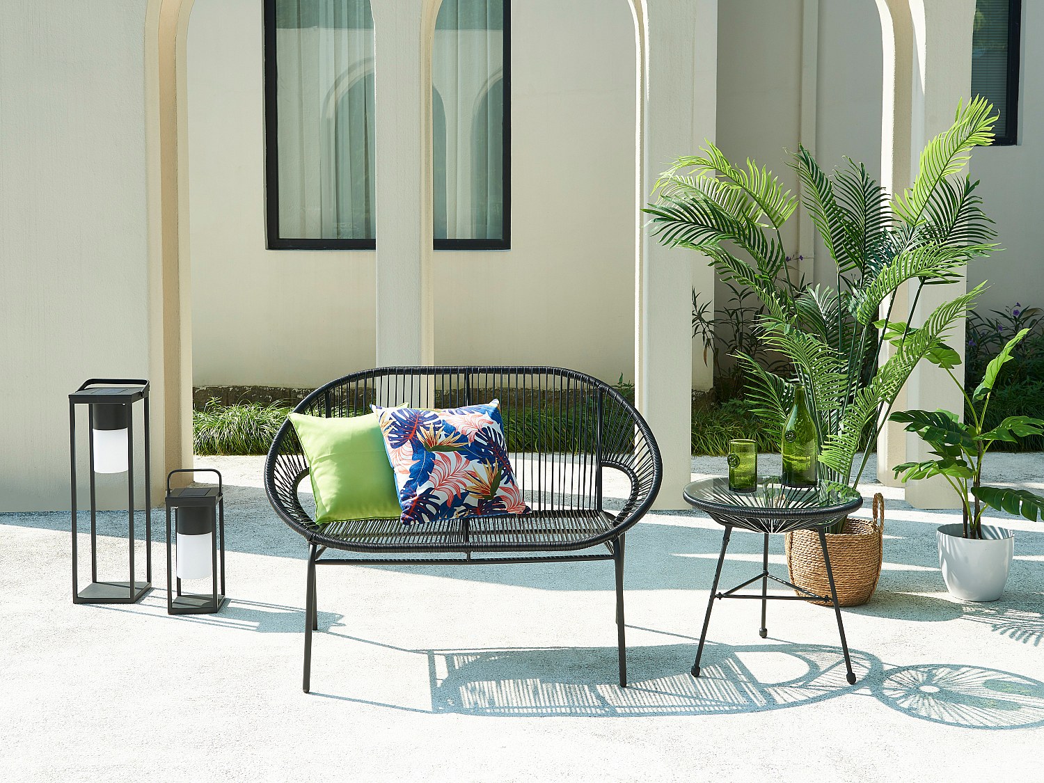 Vente-unique Gartenbank - Polyrattan - Schwarz - Alios Iii Von Mylia