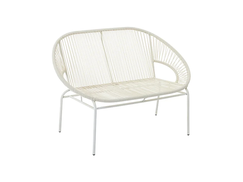 Gartenbank - Polyrattan - Weiß - ALIOS III von MYLIA