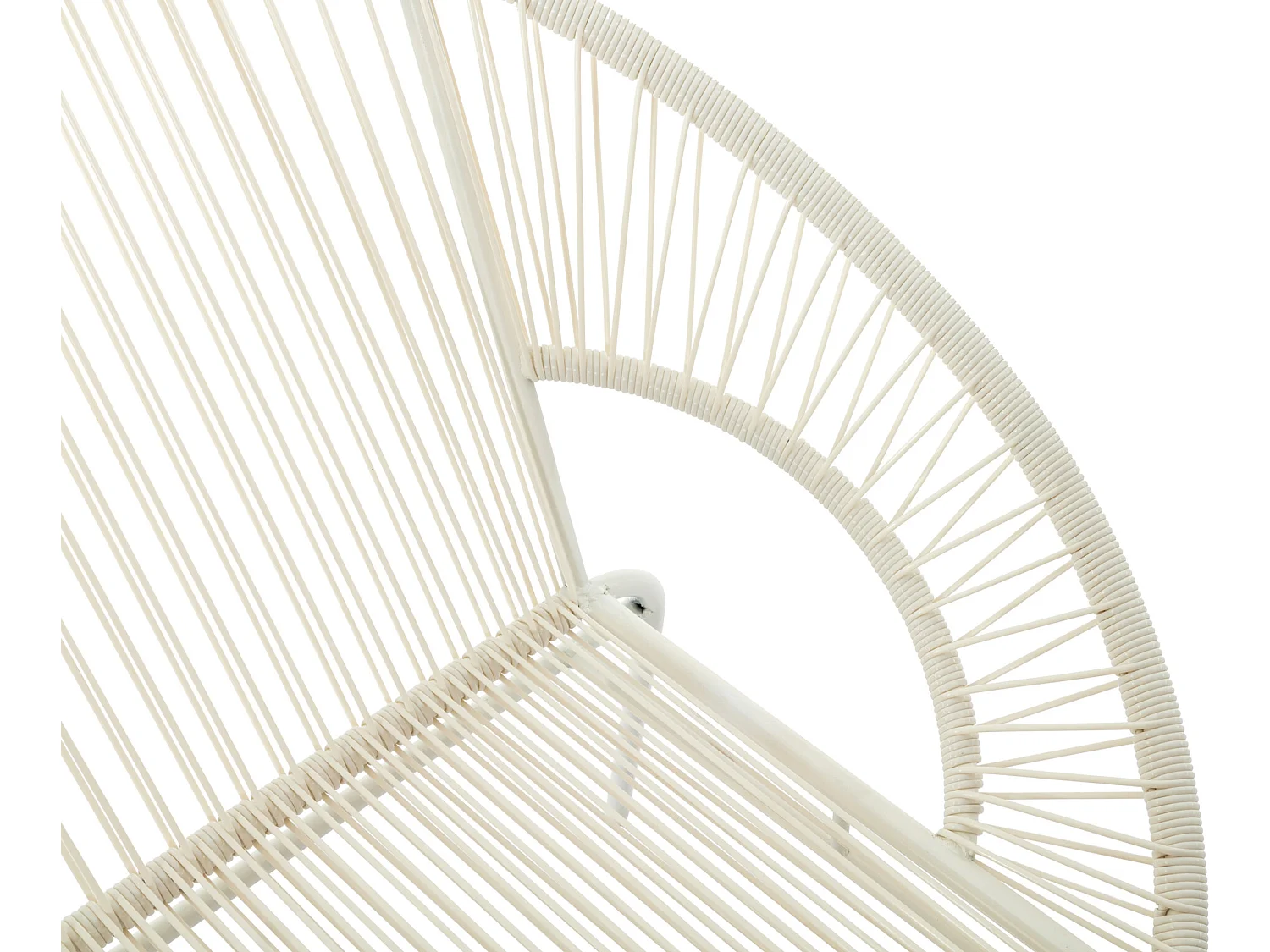 Banc de jardin en fils de résine tressés - Blanc - ALIOS III de MYLIA