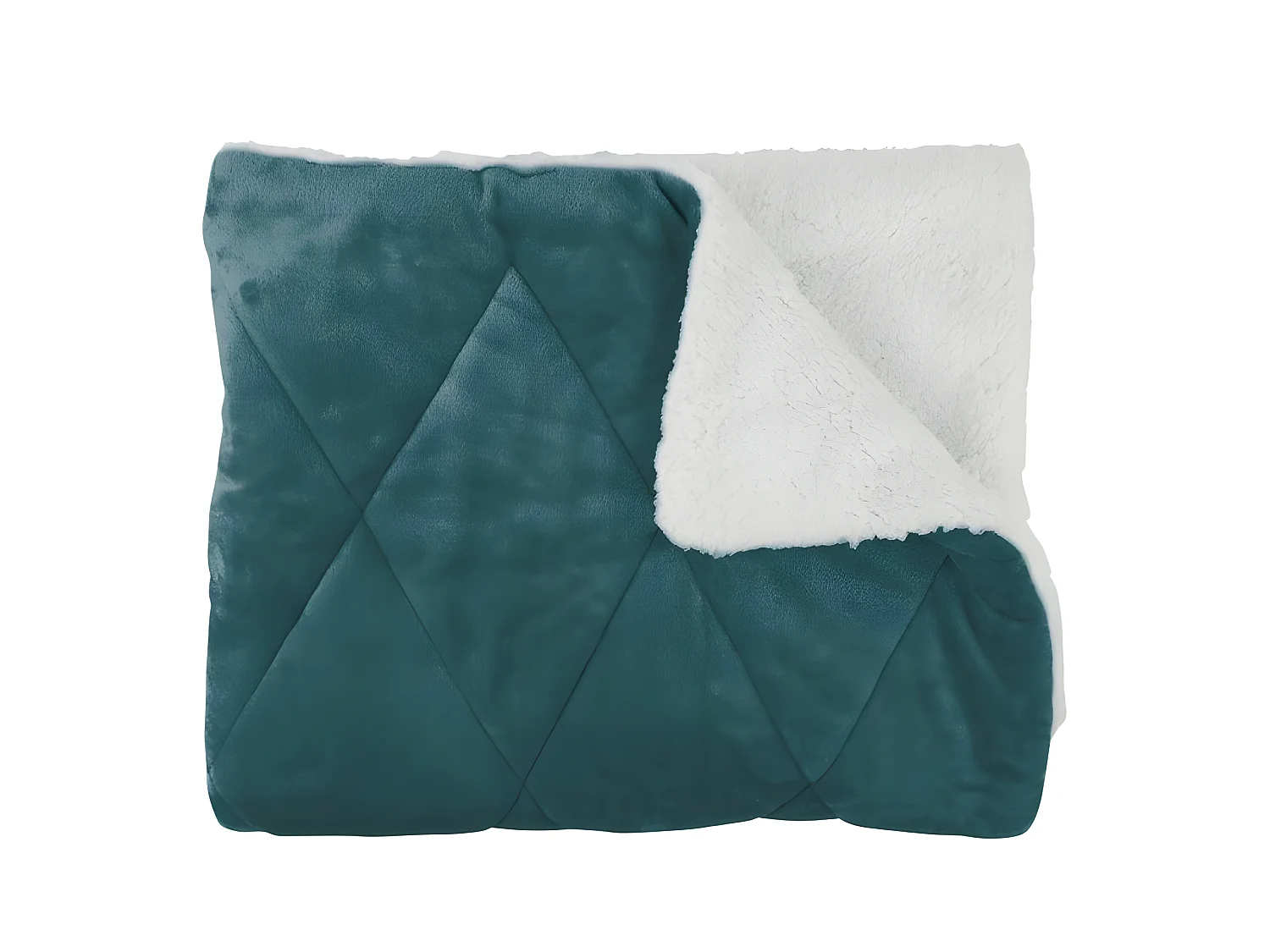 Couvre-Lit Flanelle "Sherpa" 220x240cm Vert