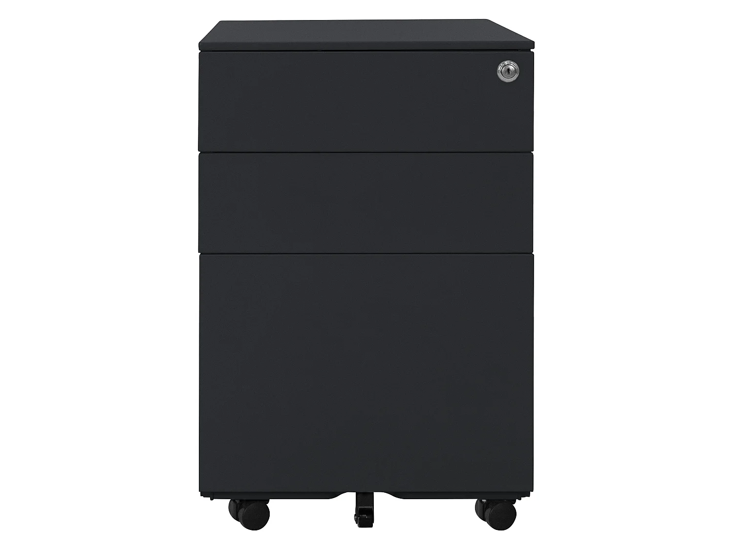 Cajonera móvil con tres cajones 39x50x56 cm acero antracita ML-Design