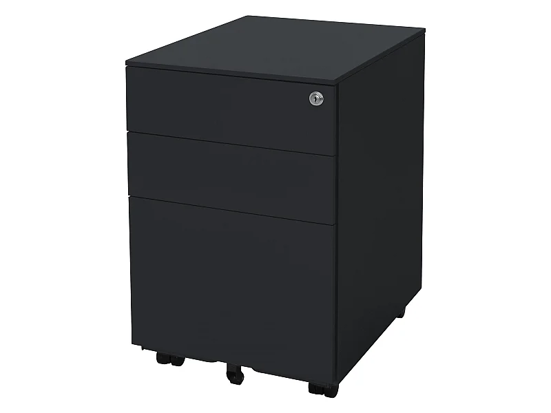 Cajonera móvil con tres cajones 39x50x56 cm acero antracita ML-Design