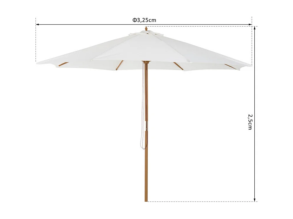 Parasol Bambou Couleur créme