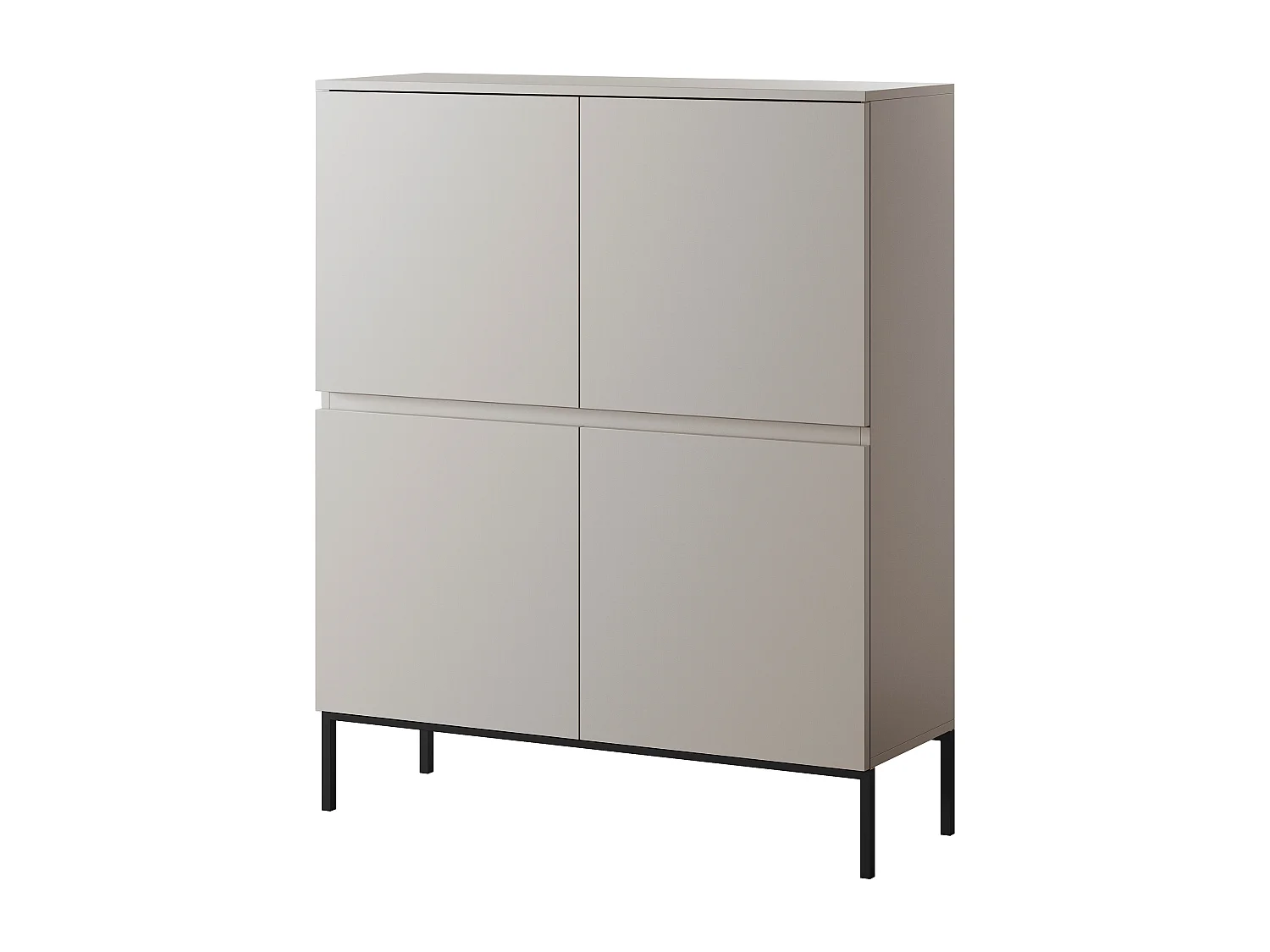 Hohe Kommode - 100 cm - Taupe (Grau-Beige) - Bemmi