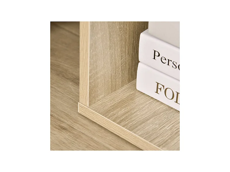 Guéridon bout de canapé MIRANDA aspect bois