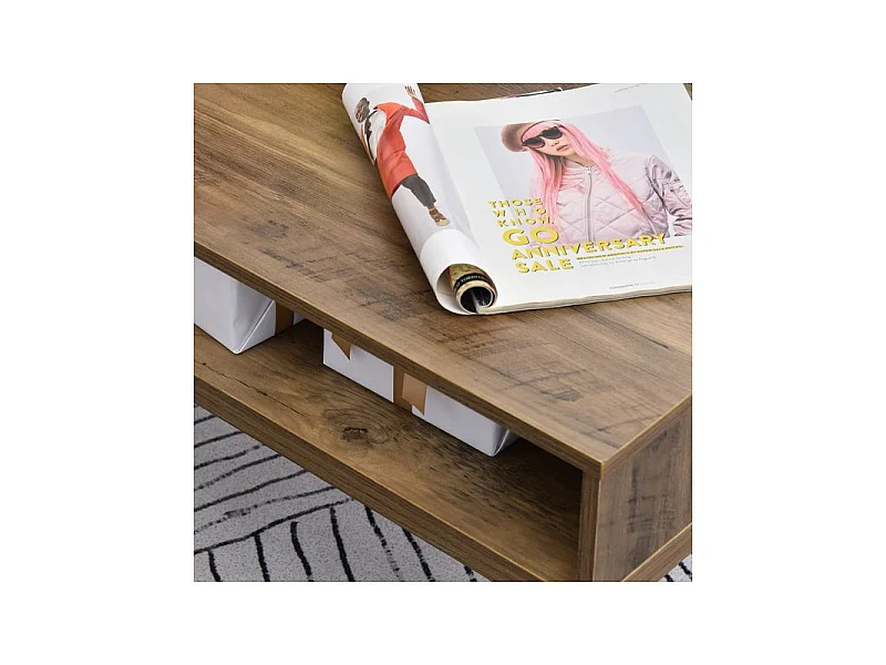 Table basse rectangle CAMEL marron