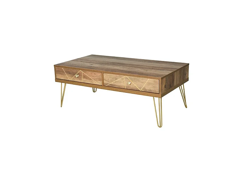Table basse rectangle CAMEL marron
