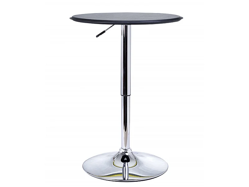 Table de Bar Contemporain Hauteur Réglable LUXURA Noir