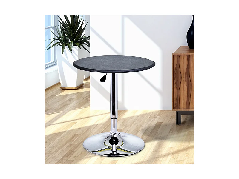 Table de Bar Contemporain Hauteur Réglable LUXURA Noir