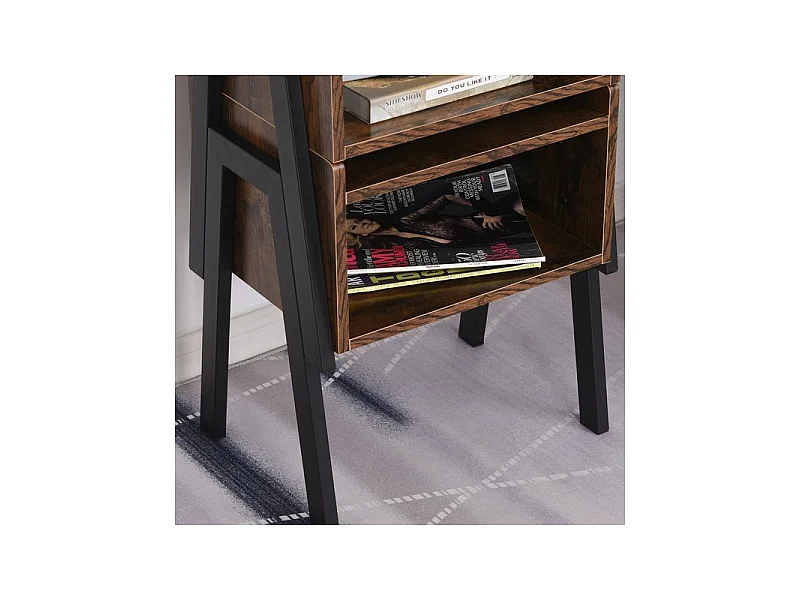 Lot de 2 tables GRIZZLY Marron