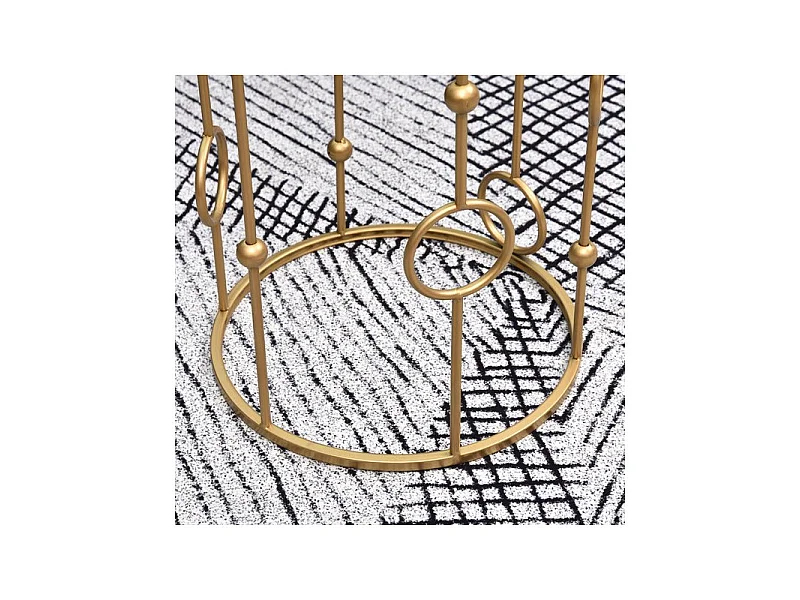 Lot de 2 tables gigognes GATSBY dorées