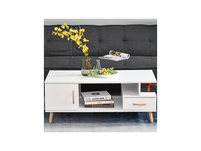 Table basse design CONNIE blanche