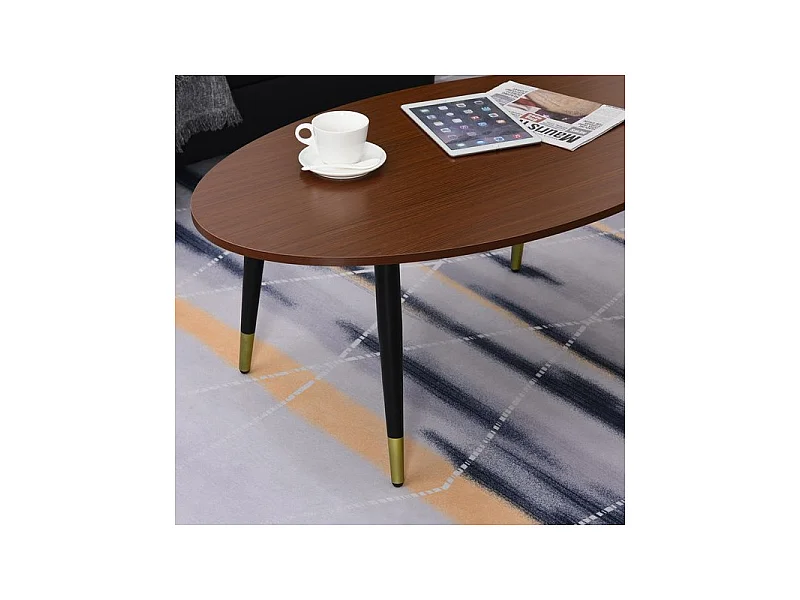 Table basse ovale ROCHEFORT Marron