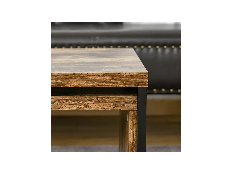 2 tables basses CLAY aspect bois