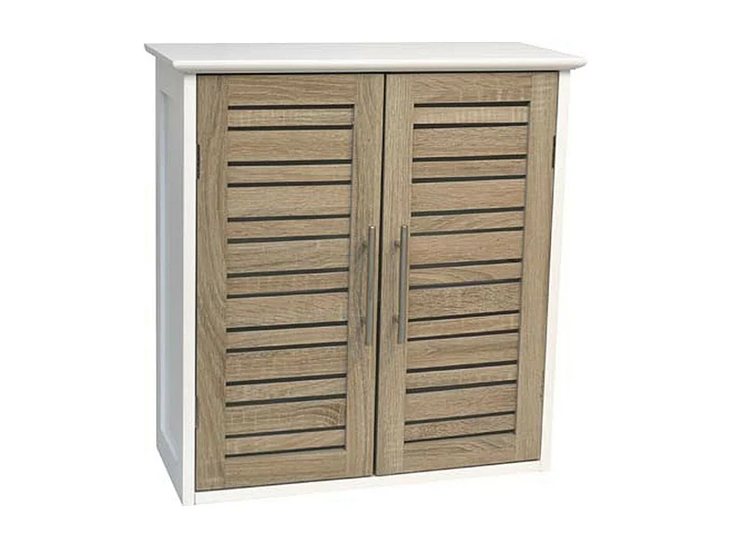 Meuble de salle de bain Élément haut 2 Portes et 1 Étagère intérieure - Stockholm