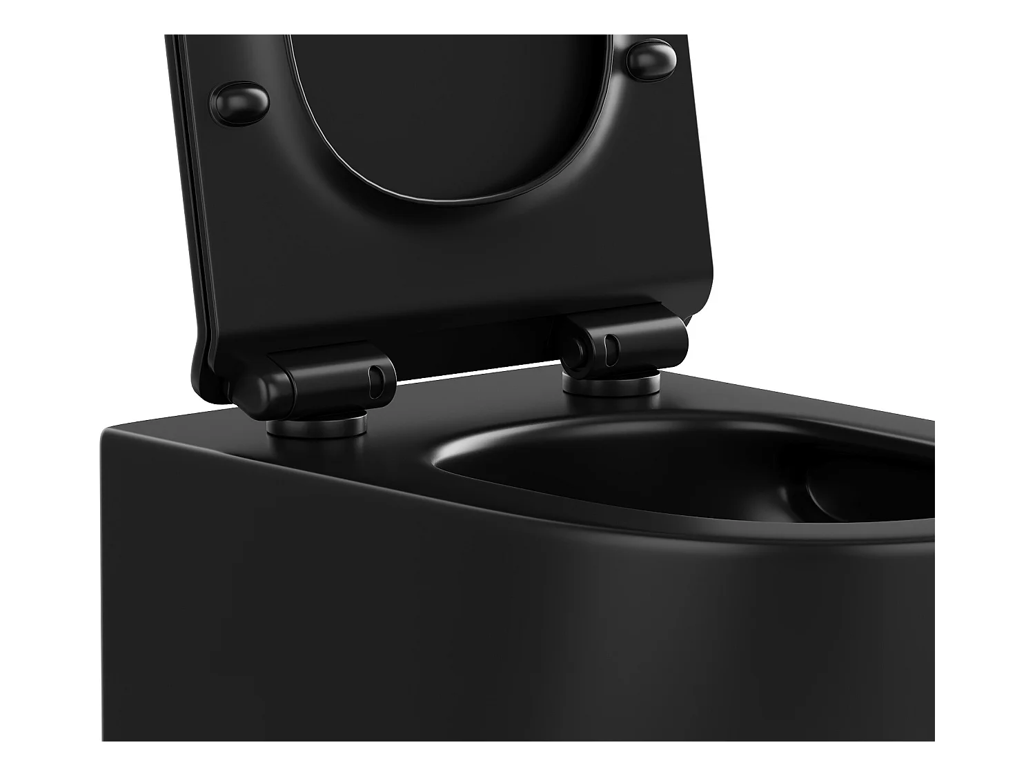 Inodoro flotante negro mate con bastidor y placa de accionamiento - JAVOINE