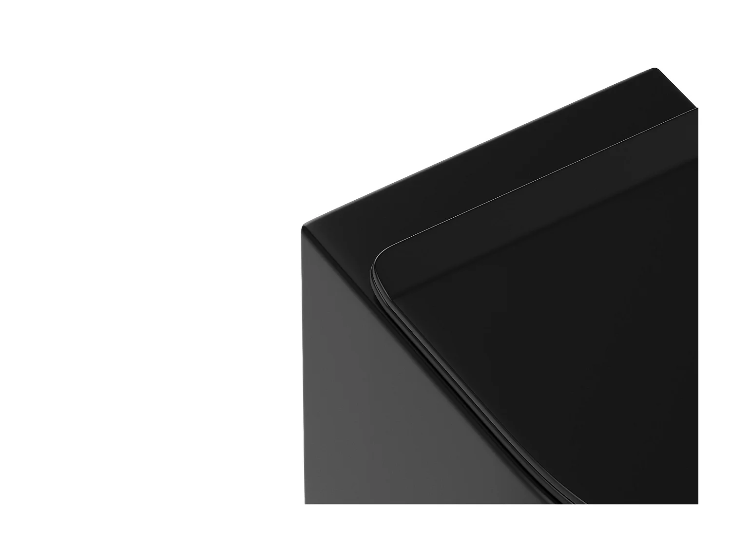 Inodoro flotante negro mate con bastidor y placa de accionamiento - JAVOINE