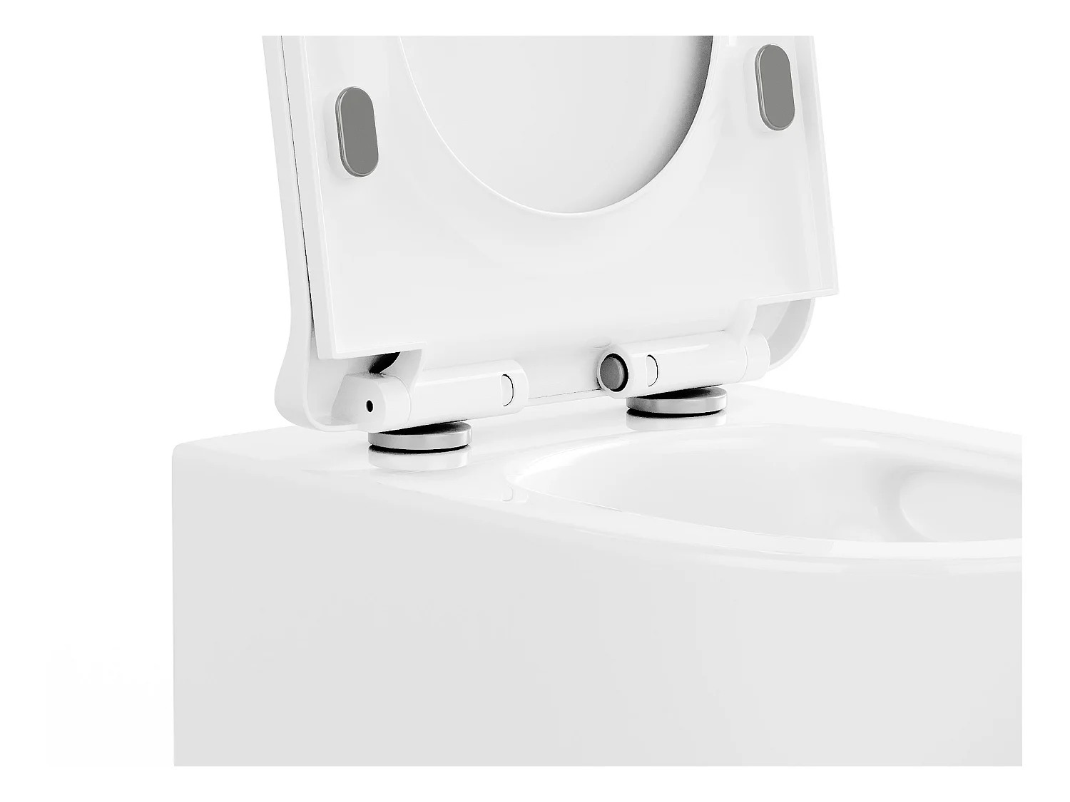 Pack WC suspendu blanc brillant avec bâti-support et plaque de déclenchement - JAVOINE