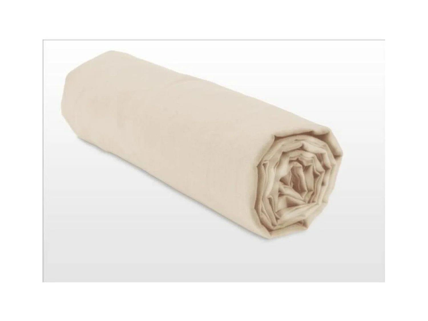 Spannbettlaken 100% Baumwolle Beige 140 x 190 + Steghöhe 25 cm