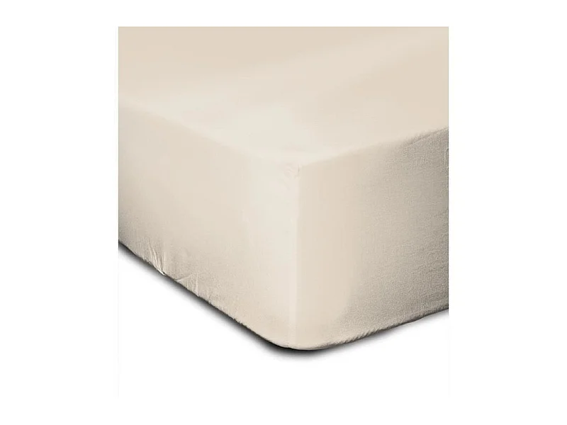 Spannbettlaken 100% Baumwolle 90 x 190 Hellbeige