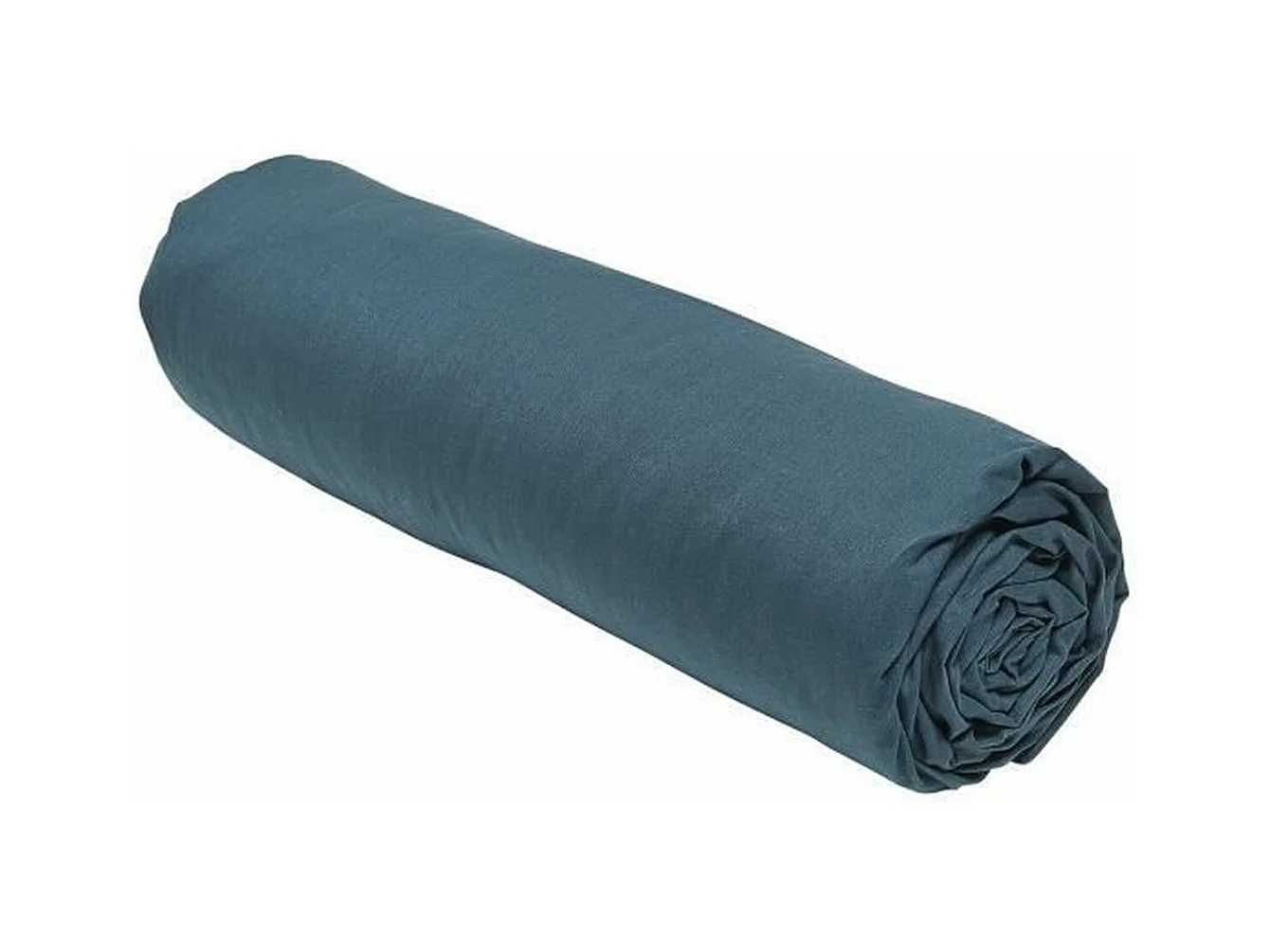 Drap housse uni paon 160 x 200+23 cm